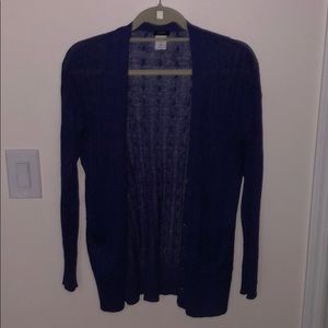 J. crew purple cable knit 100% linen cardigan